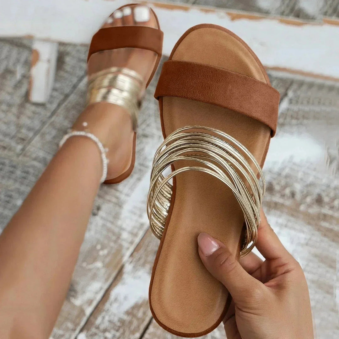 Orthopedic summer sandals for women, offering arch support & comfort for everyday wear.