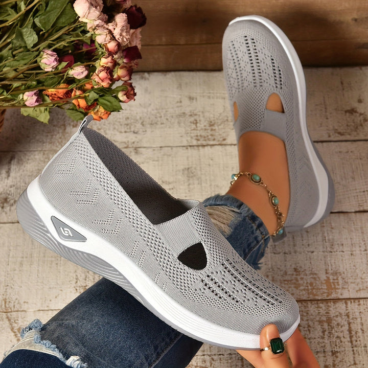 Athletic-style women's slip-on shoes, orthopedic design ensures all-day walking comfort.