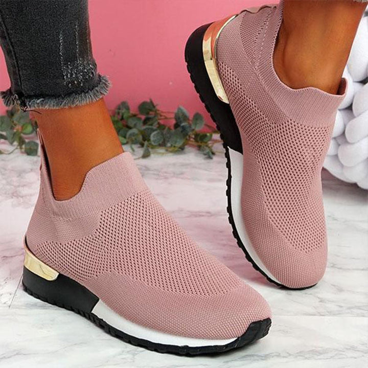 Women's orthopedic supportive sneakers for pain relief & posture support, ideal for casual walking & everyday wear.