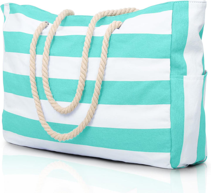 Durable women's waterproof beach tote, designed for longevity.