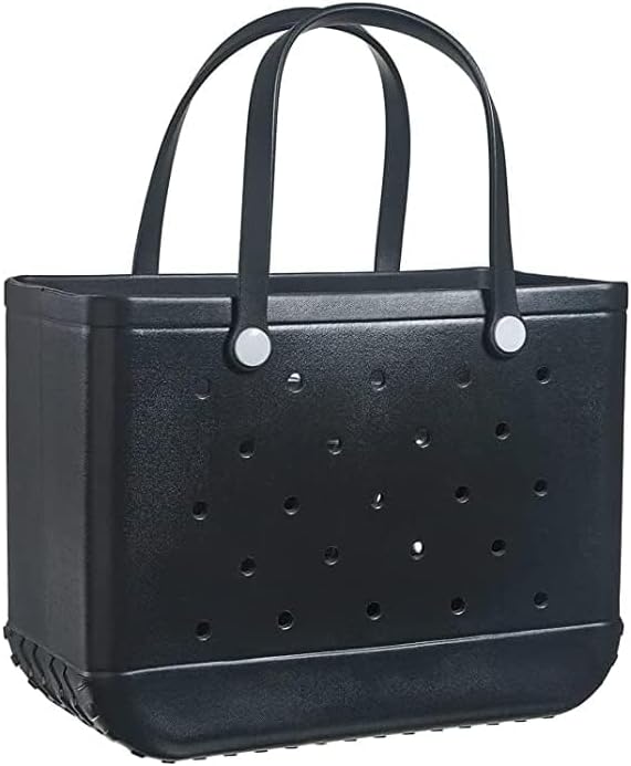 Modern women's washable EVA beach tote, vented design, perfect for wet gear and easy draining.