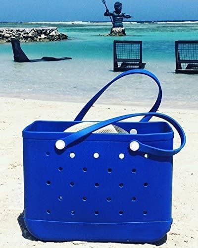 Women's summer beach bag, made of washable EVA, features vent holes for breathability.