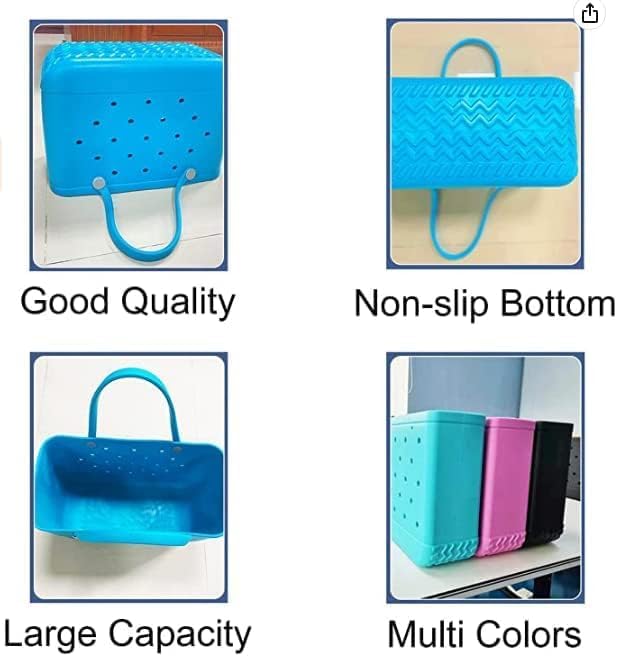 Sandproof women's beach bag, made from durable EVA with vent holes, easy to wash.