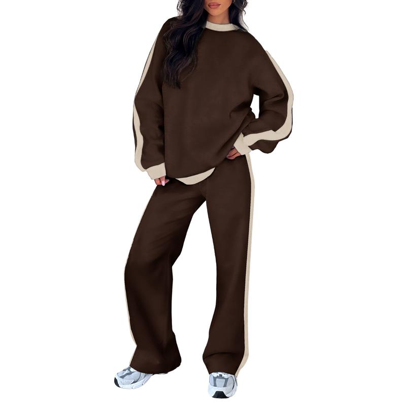 Full shot of model wearing a premium cotton-blend lounge set, demonstrating comfortable fit and style