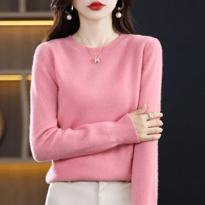 Women's premium crewneck sweater, soft & warm for everyday elegance.