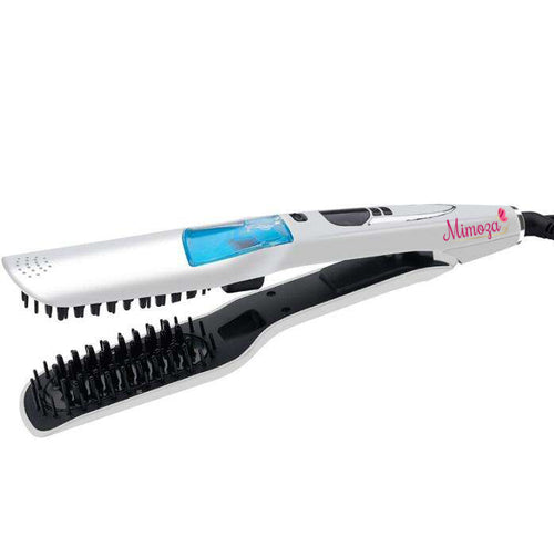 Women's professional steam hair straightener with ceramic plates. Achieve sleek, healthy, damage-free styling.