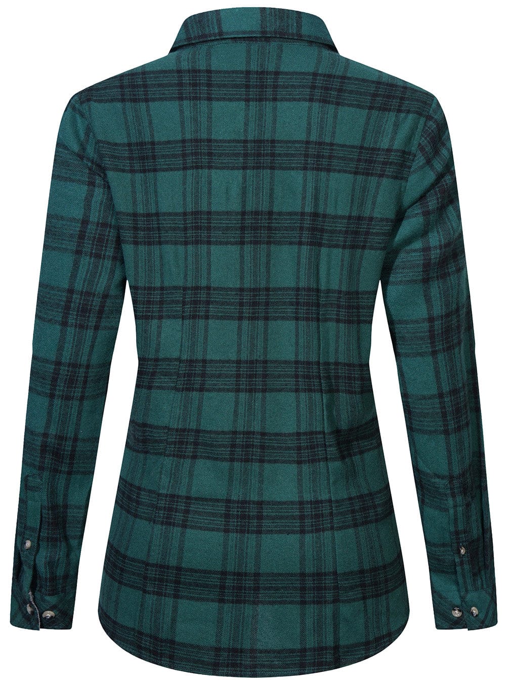 Diverse group of women casually styled in various plaid flannel button-down shirts