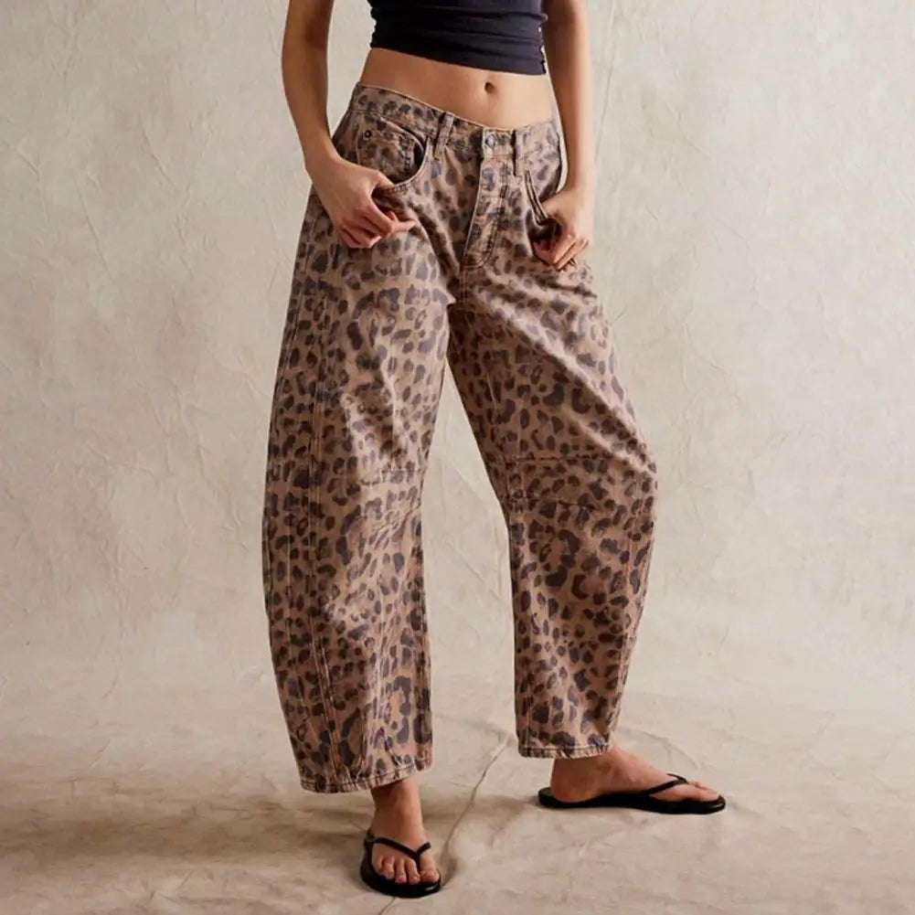 Women's mid-rise, ankle-length barrel leg jeans, a new take on classic denim for fashion