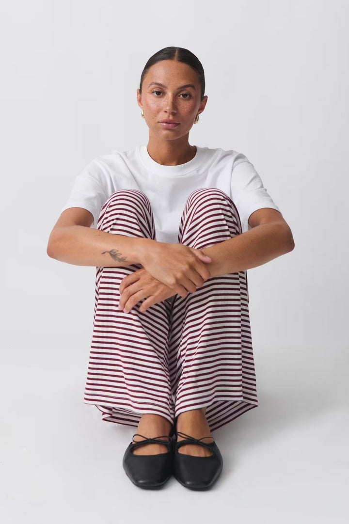Chic striped relaxed fit pants for women, a must-have for spring casual style.