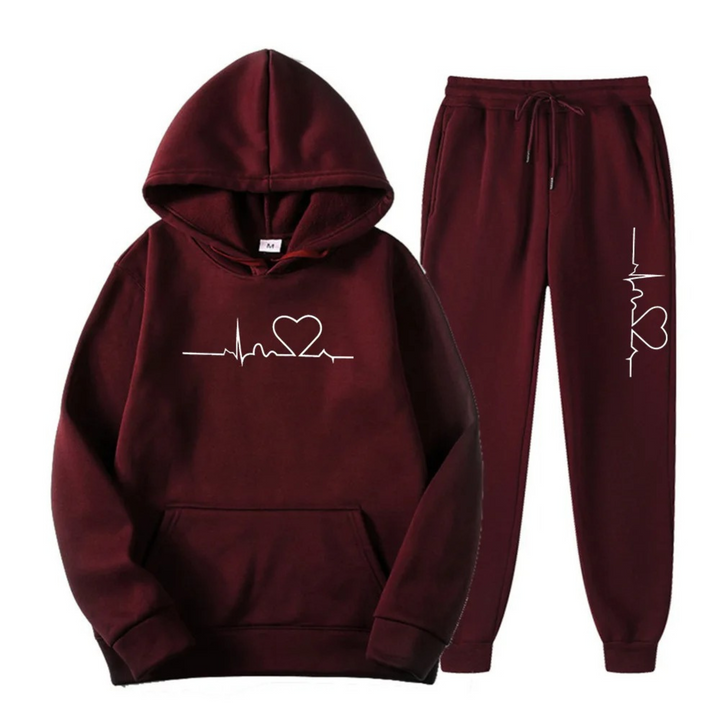 Loungewear set for women, including a comfortable relaxed-fit hoodie and joggers.