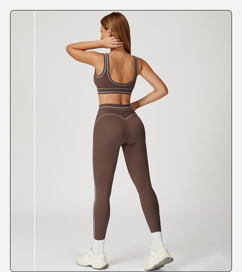 Athletic woman posing confidently in the Women's Sculpting Activewear set, ready for any workout