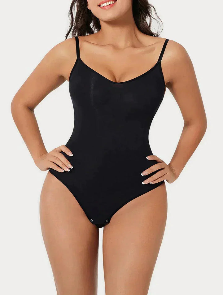 Women's seamless shapewear bodysuit for tummy control, waist shaping, and enhanced curves.