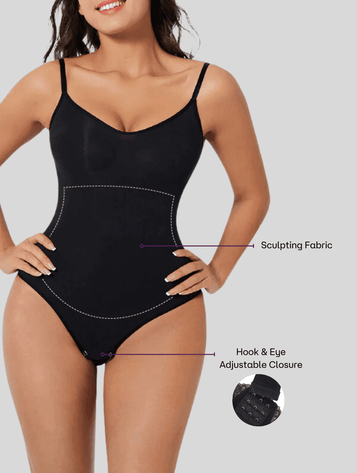 High-waist shapewear bodysuit for women, providing powerful tummy control and a slimming effect.
