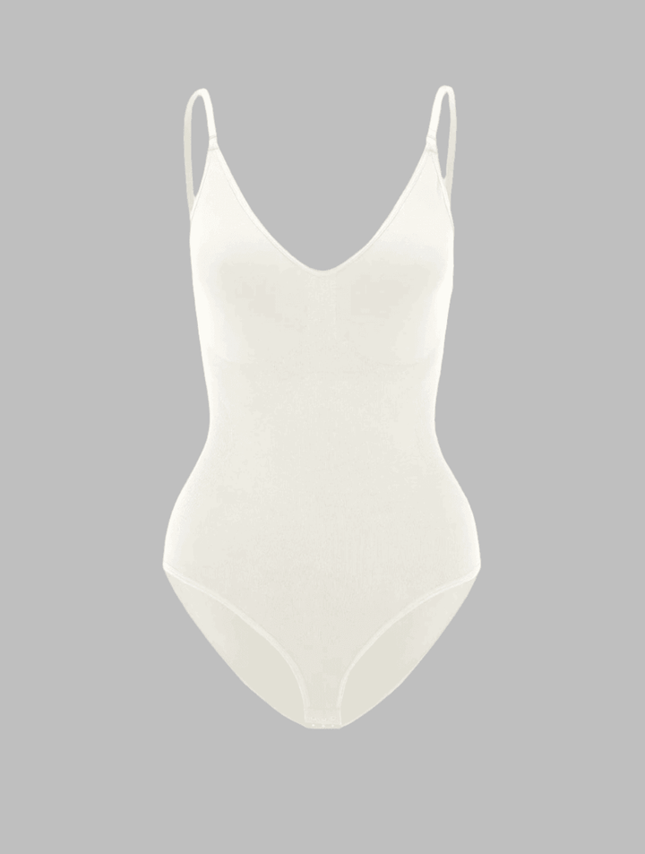 Sleek women's seamless shapewear bodysuit, delivering ultimate tummy control and a "snatched" waist.