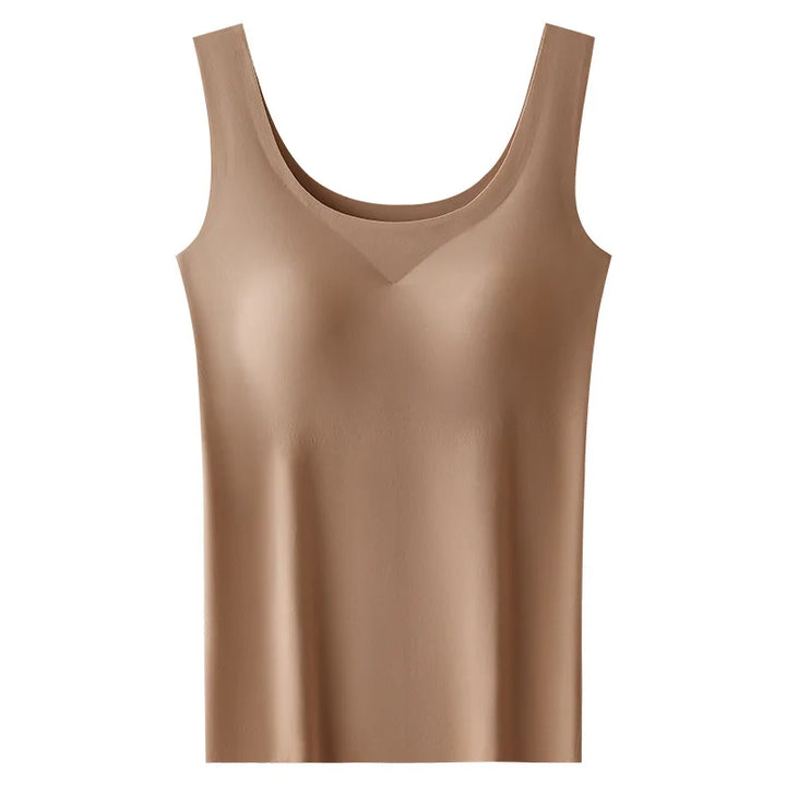 Women's seamless tank top with built-in bra for ultimate comfort & smooth everyday wear. Perfect for summer.