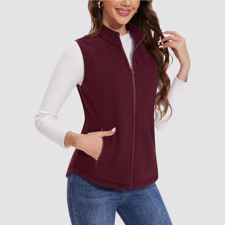 Siena women's fleece vest in a vibrant color, perfect for layering