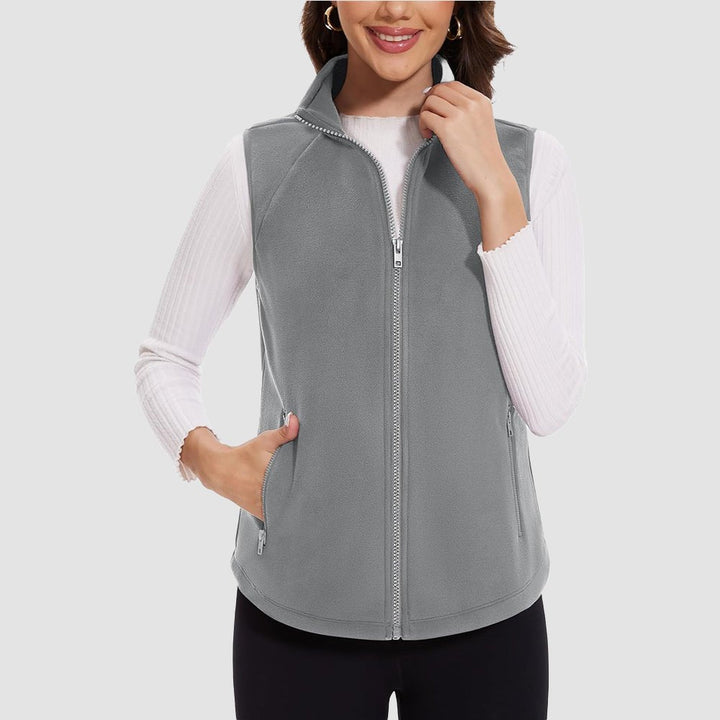 Casual women's fleece vest, perfect for everyday wear in autumn