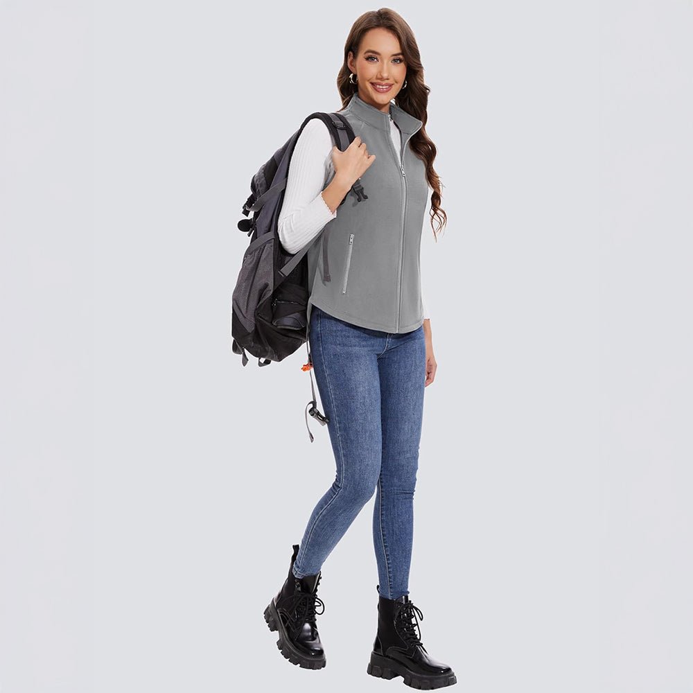 Lightweight and warm women's fleece vest, suitable for all activities