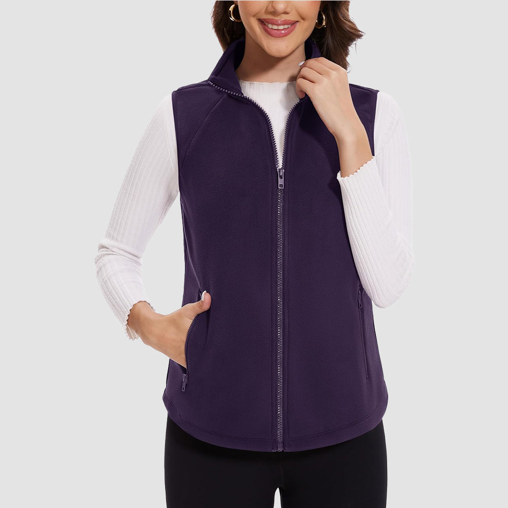 Siena lightweight fleece vest, offering comfort and style for women