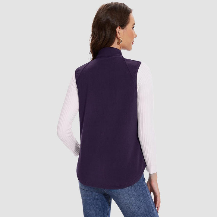 Women's casual fall fashion fleece vest, perfect for outdoor activities