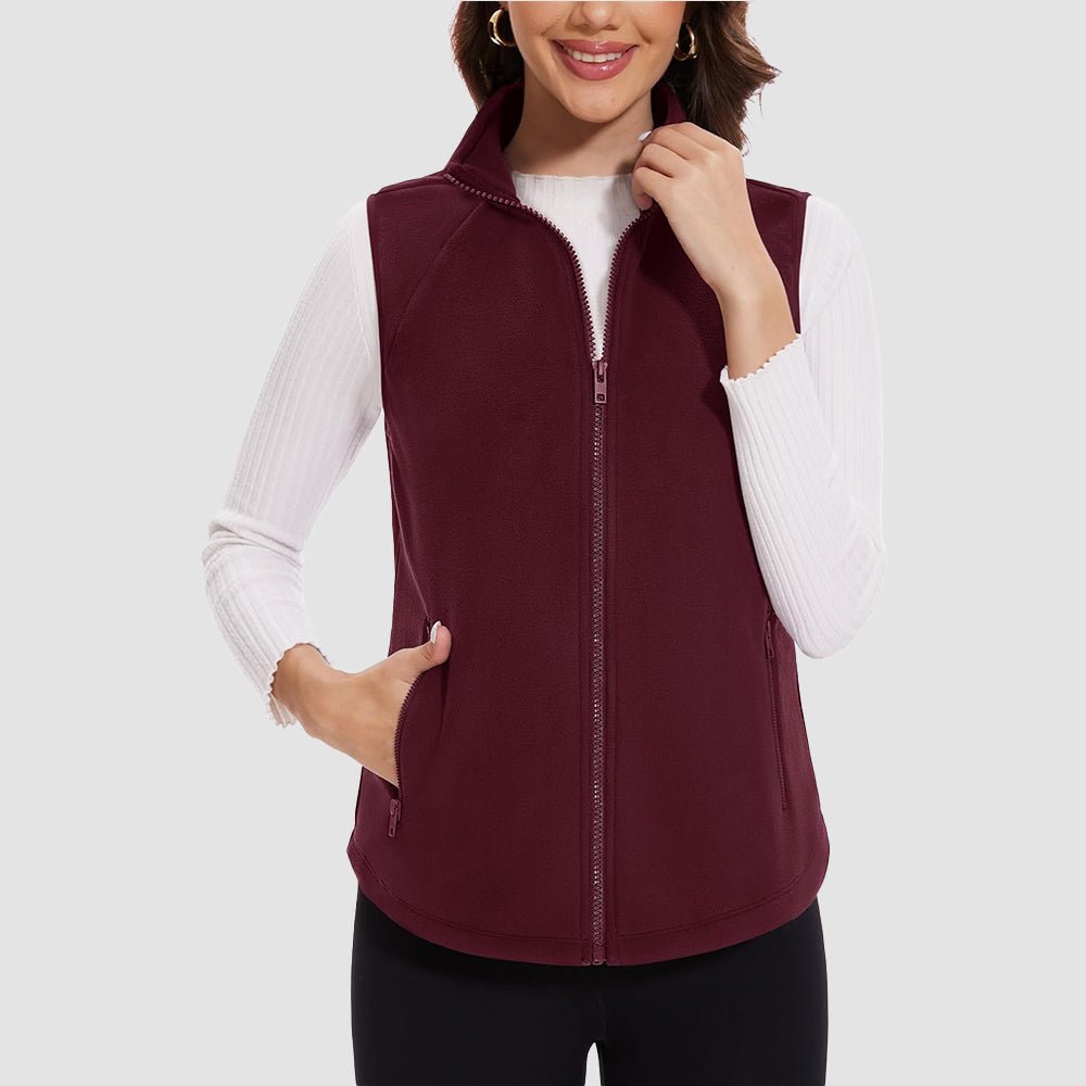 Lightweight fleece vest for women, combining warmth and fashion