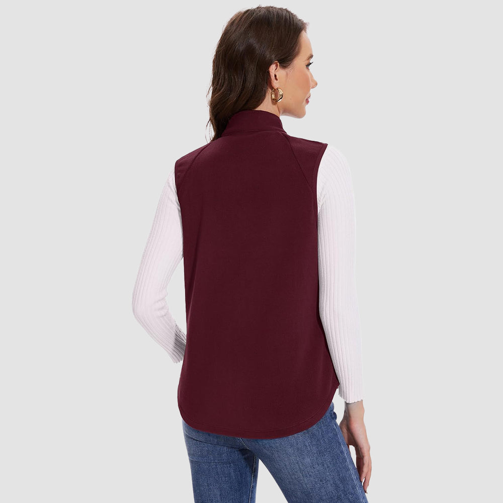 Siena women's fleece vest, perfect for layering over long-sleeved tops