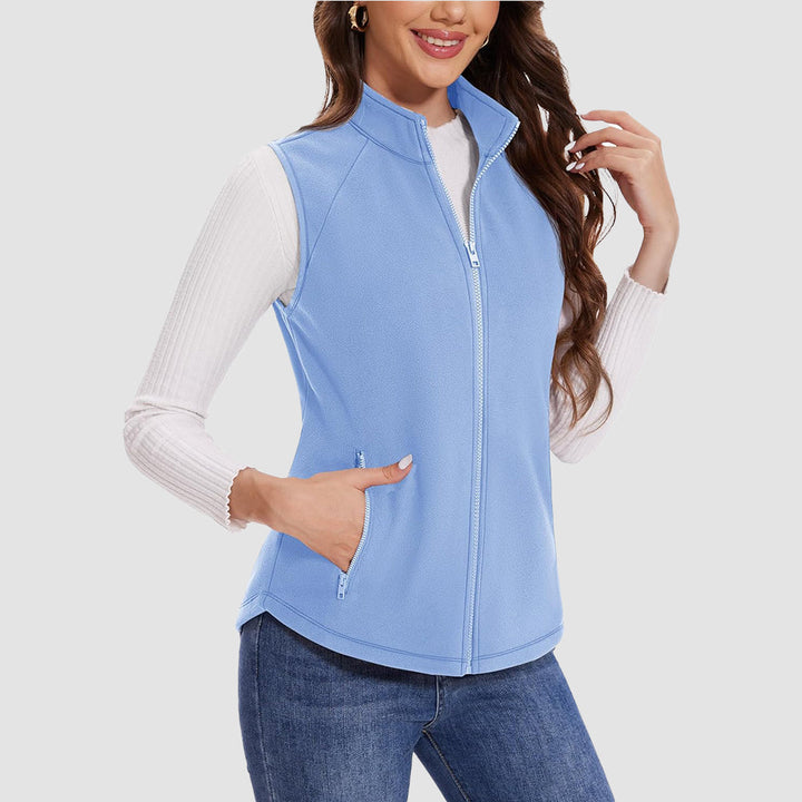 Siena lightweight fleece vest, a versatile women's casual jacket
