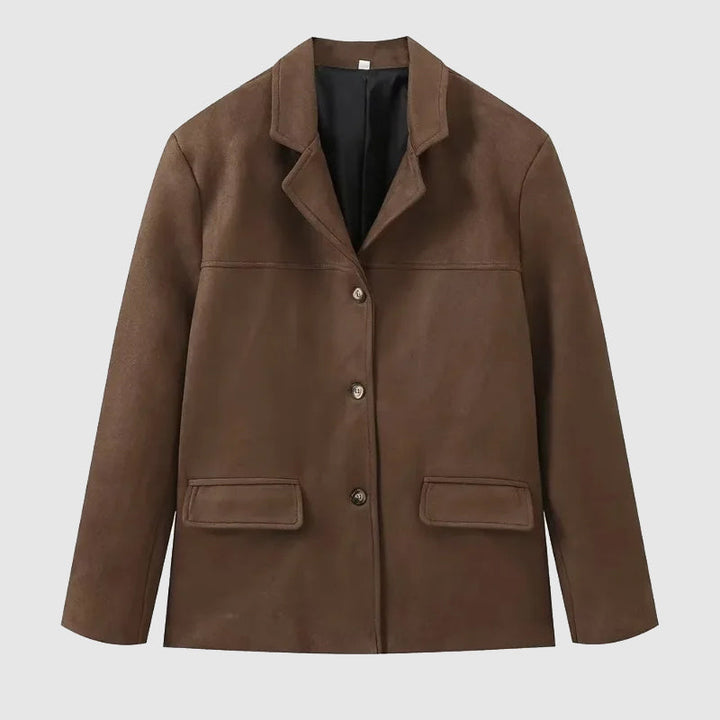 Stylish women's blazer jacket, a comfortable button-down option for business or fashionable everyday wear.