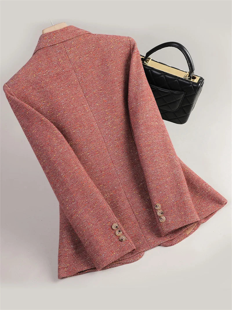 Women's tailored cotton blazer in a sophisticated grey, perfect for work or stylish everyday wear