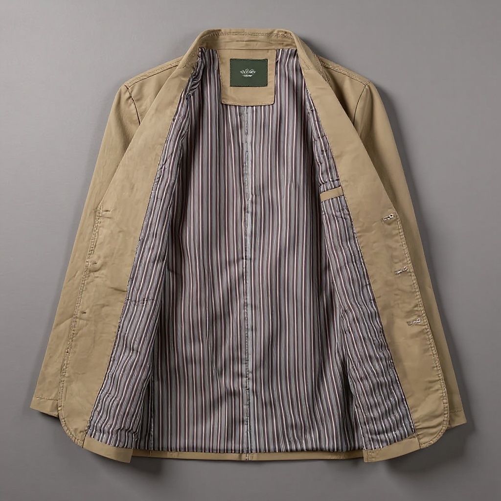 Close-up of a women's tailored blazer showing fabric detail, a key element for elegant style