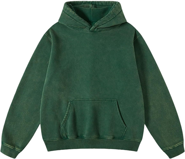 Back view of Women's Varenna Washed Cotton Hoodie, highlighting casual pullover style