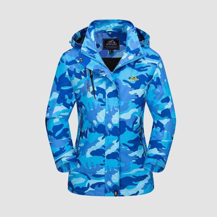 Folded Verona 3-in-1 women's jacket, demonstrating its packability for travel and outdoor activities.