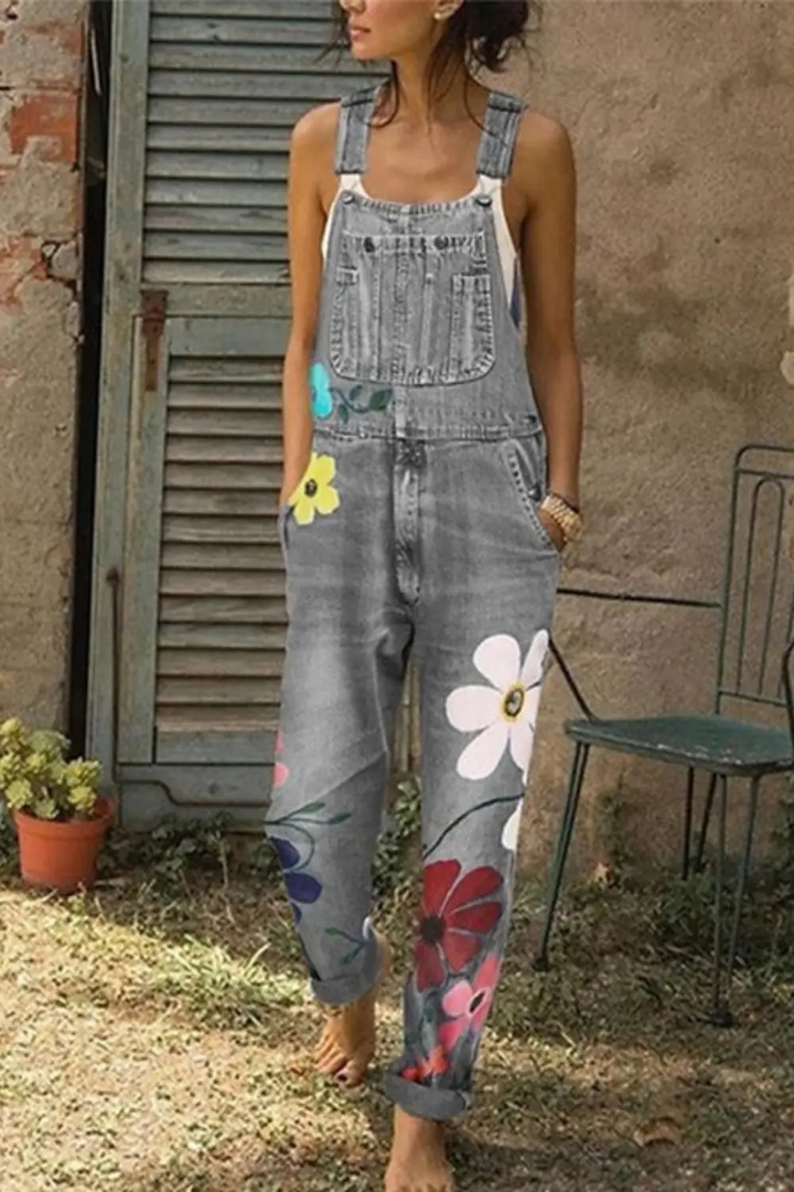 Women's versatile jumpsuit overalls with adjustable straps, bib pocket, and ankle-length cut for comfortable casual wear.