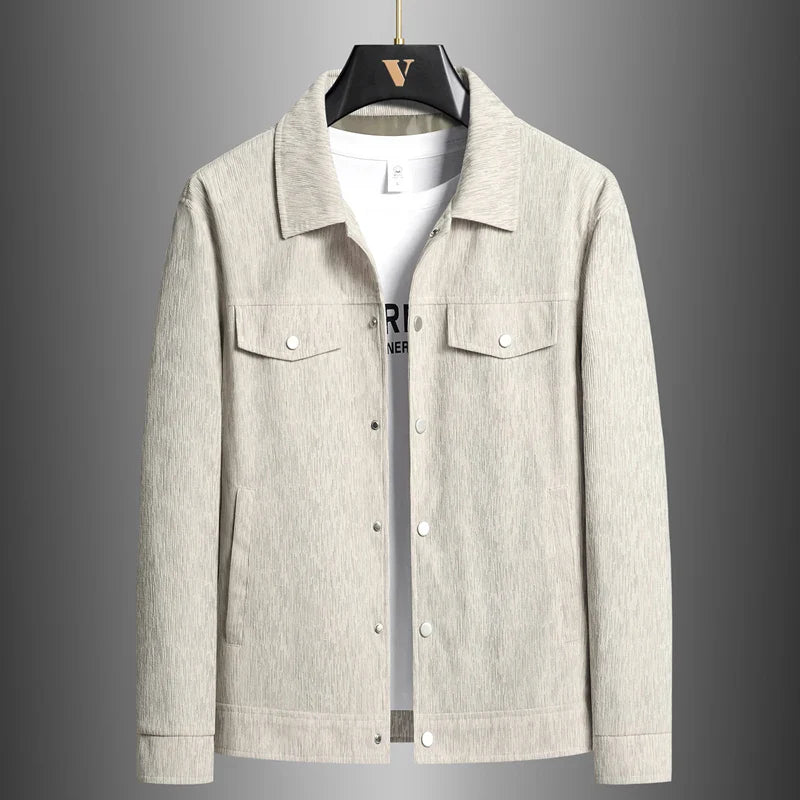 Women's versatile snap-button jacket, perfect for spring/fall, lightweight & breathable outerwear