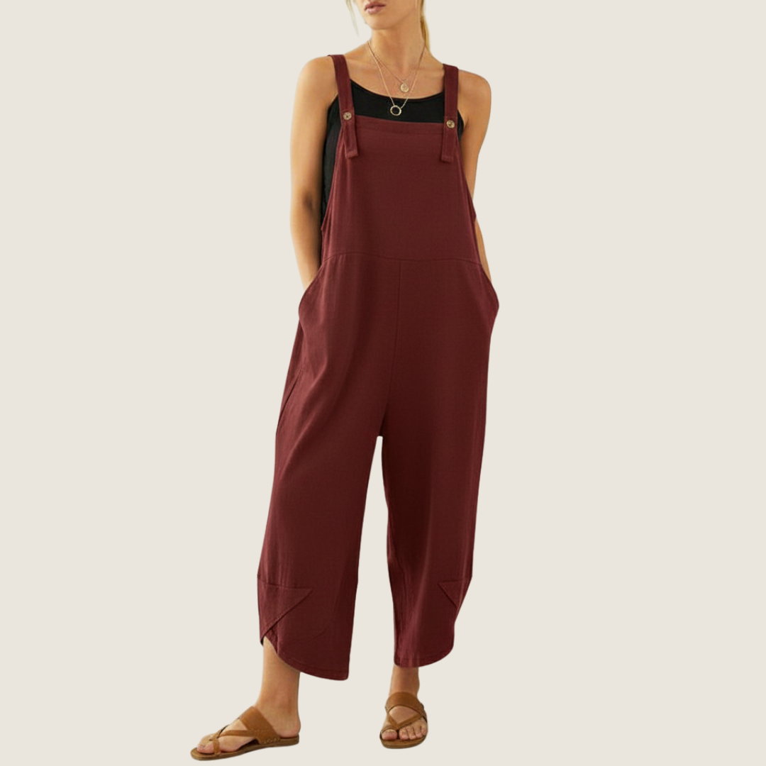 Everyday wear women's wide leg casual overalls, comfortable and stylish jumpsuit.