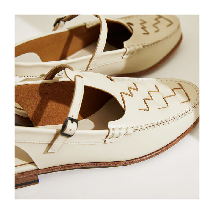 Stylish women's everyday woven leather sandals with a practical slingback strap.