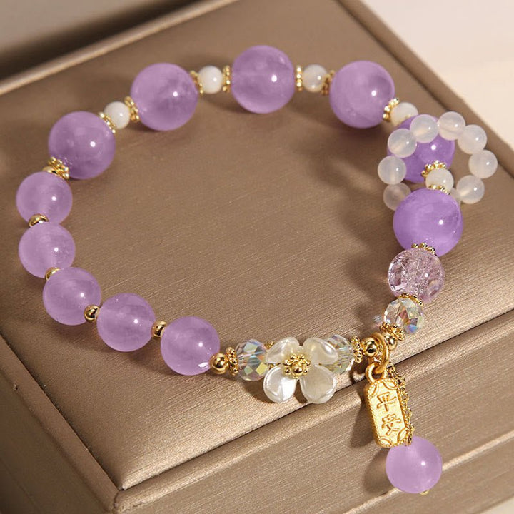 Women's Blue Crystal Amethyst Healing Bracelet - Lexians