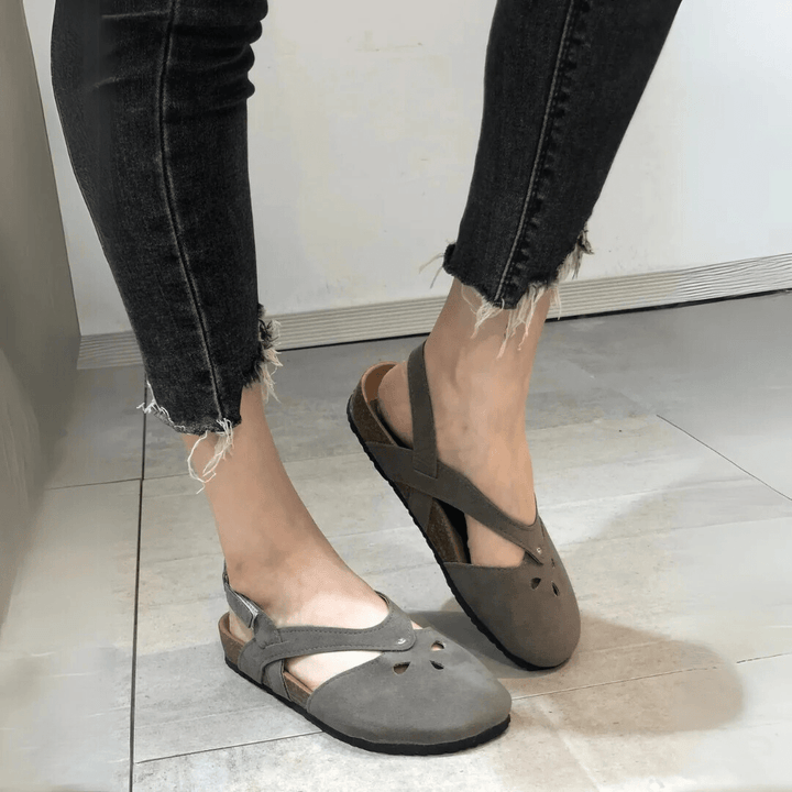Women's Closed - Toe Slingback Sandals - Elegant Summer Style - Lexians