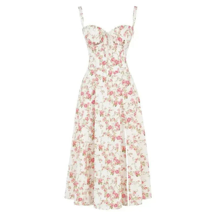 Women's Elegant Corset Summer Dress with Bow Detail - Lexians