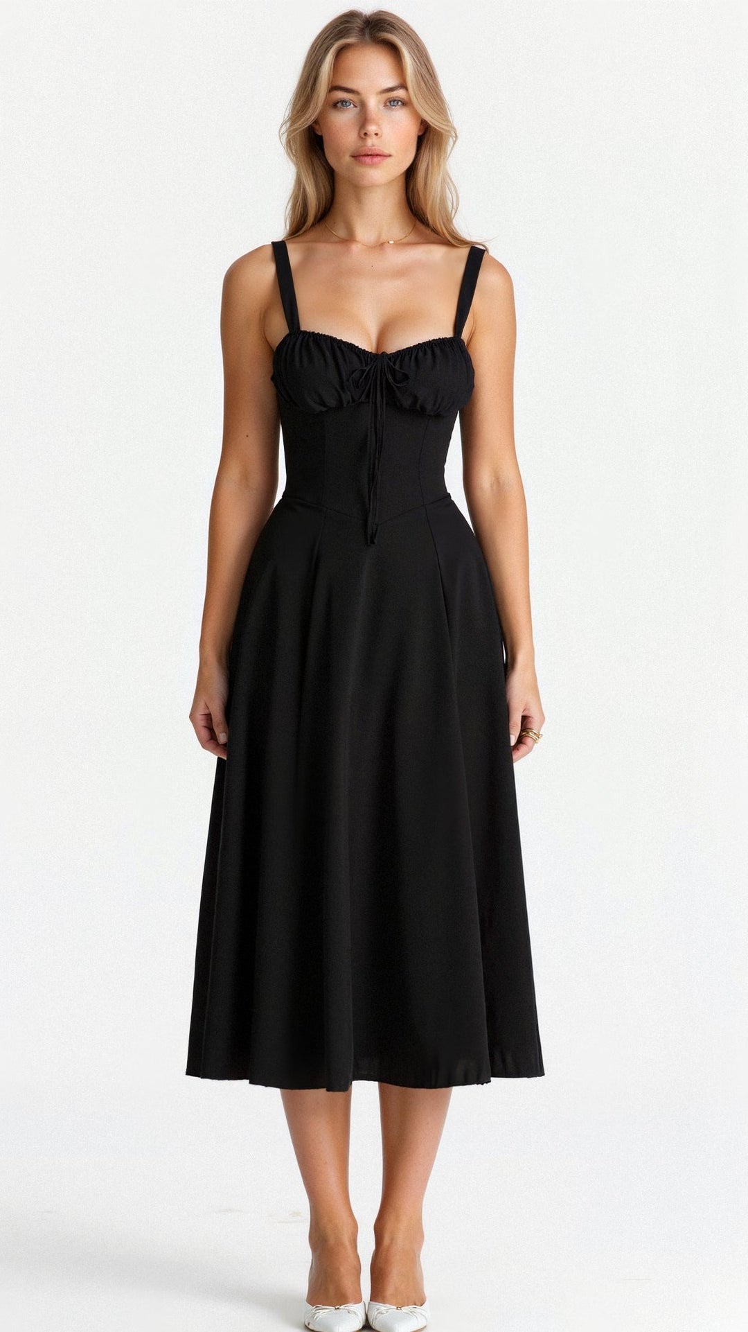Women's Elegant Corset Summer Dress with Bow Detail - Lexians