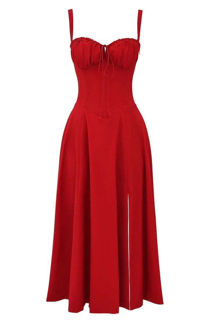 Women's Elegant Corset Summer Dress with Bow Detail - Lexians