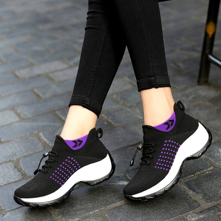 Women's Ortho Stretch Cushion Sneakers for Foot Pain Relief - Lexians