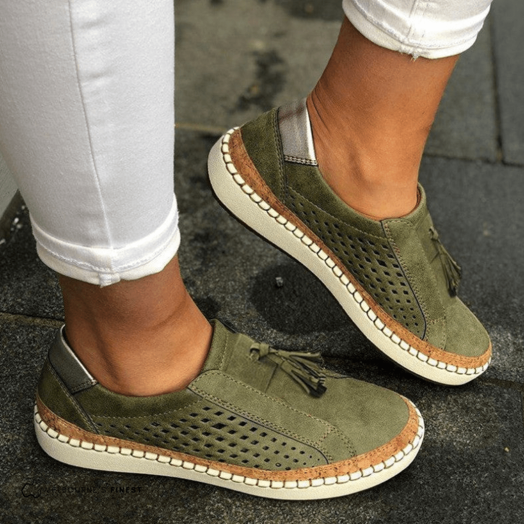 Women's Orthopedic Perforated Slip - On Sneakers - Lexians
