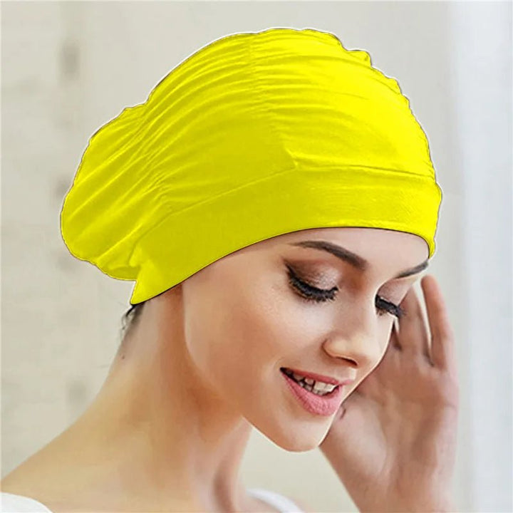 Women's Stretch Nylon Turban Swim Cap for Long Hair - Lexians
