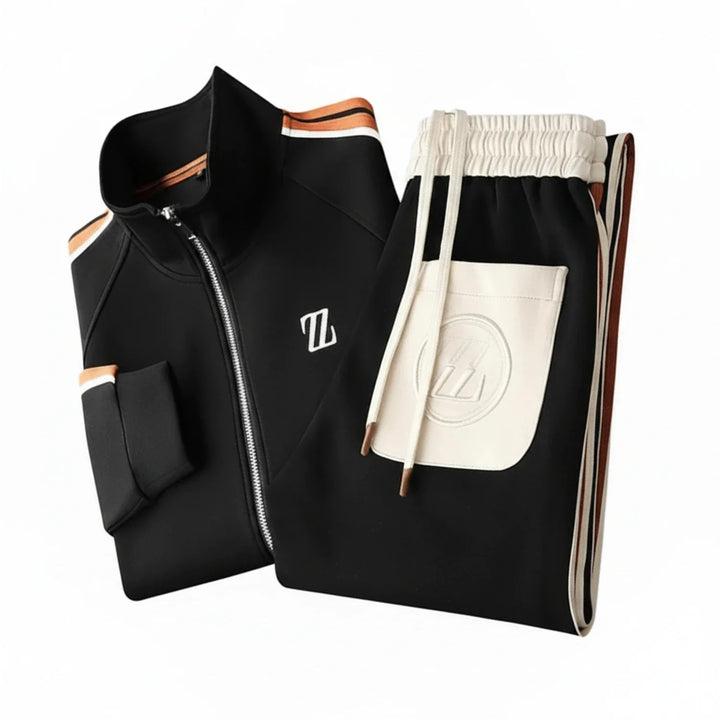Men's casual zip-up tracksuit set designed for everyday comfort and sporty loungewear.